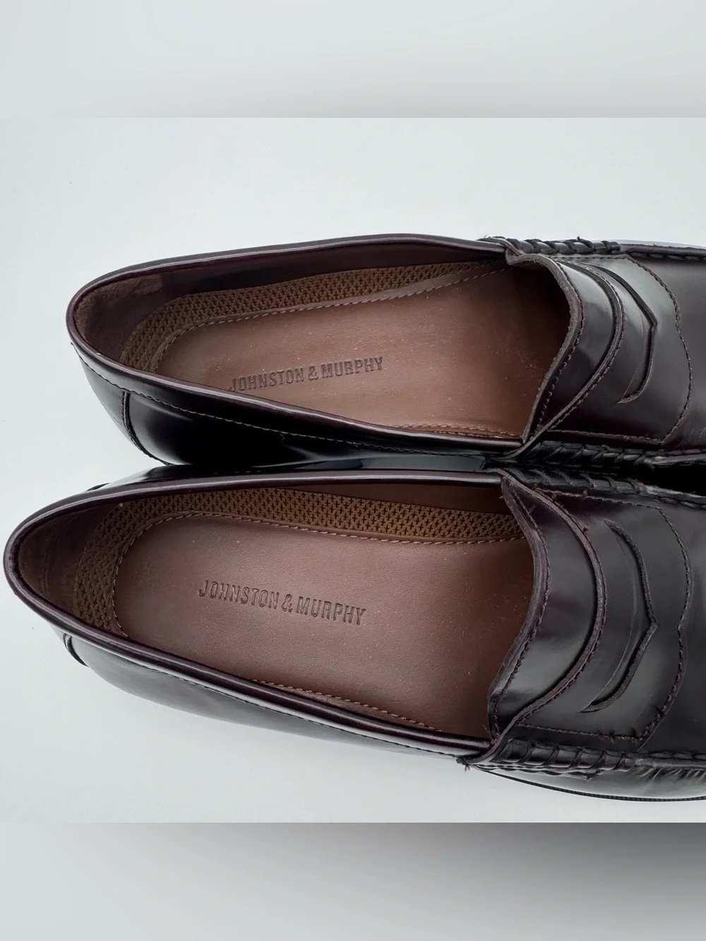 Johnston & Murphy Pannell Penny Loafer Burgundy Leather Men's Size 9 M New NWOB